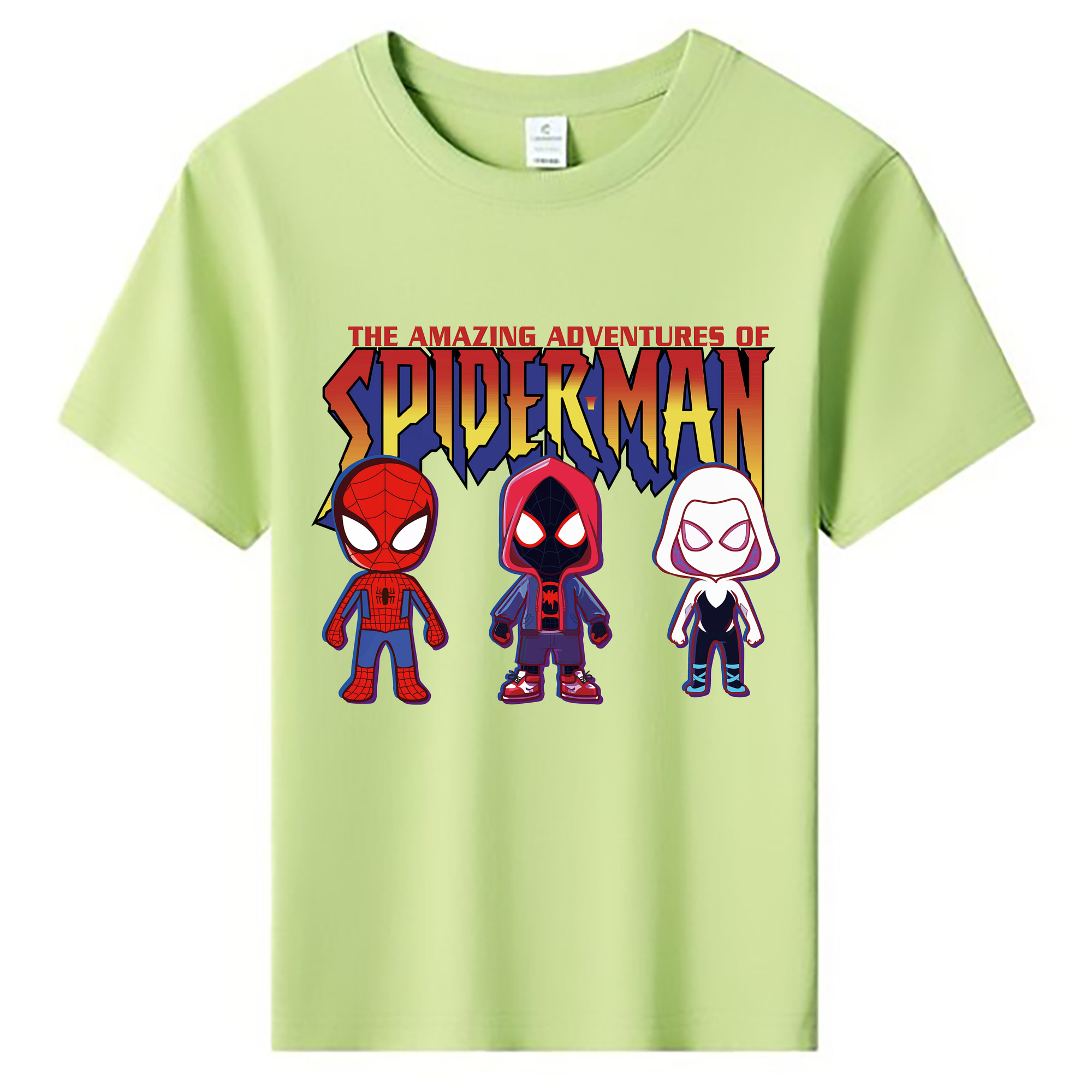 （画像用） Spider Man スパイダーマン 綿100％キッズTシャツ（フロントプリント）